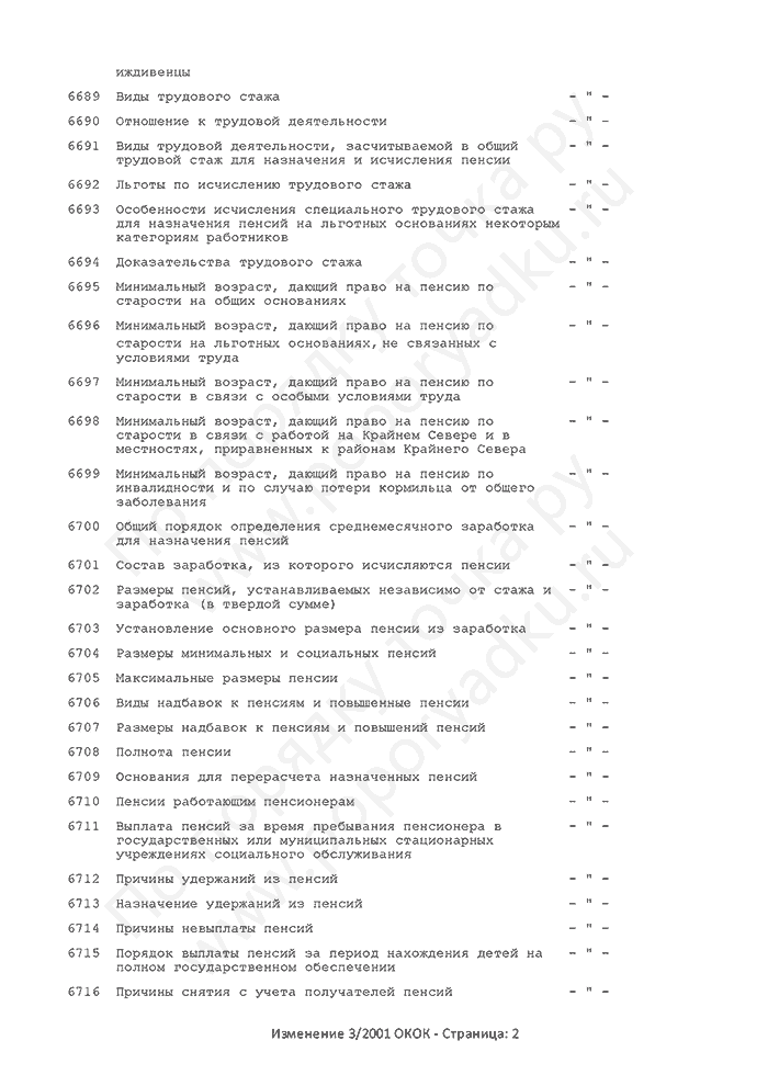 Изменение 3/2001 ОКОК (страница 2)