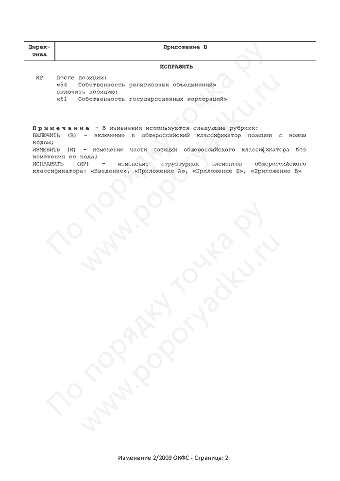 Изменение 2/2009 ОКФС (страница 2)